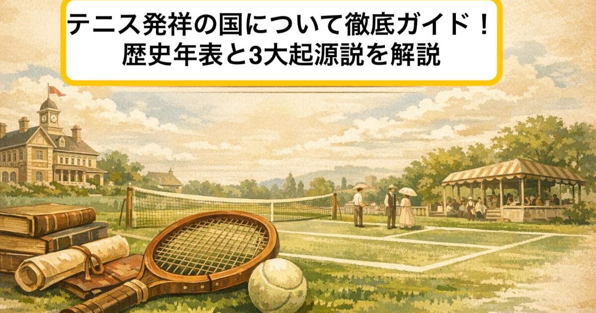 テニス発祥の国について徹底ガイド！歴史年表と3大起源説を解説 